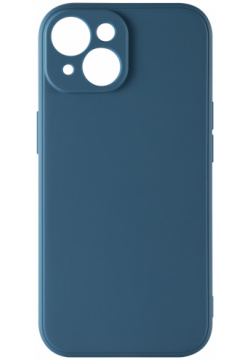 Чехол силиконовый iBox Case для iPhone 15  с защитой камеры и подложкой синий УТ000037384