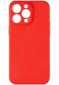 Чехол силиконовый iBox Case для iPhone 15 Pro  с защитой камеры и подложкой красный УТ000037379
