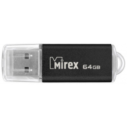 Флешка 64GB Mirex Unit  USB 2 0 Черный 13600 FMUUND64 Металлический корпус с