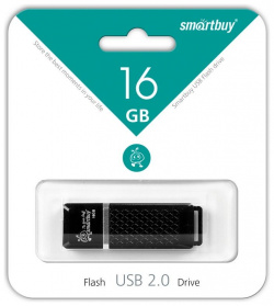 Флешка SmartBuy 16Gb Quartz black USB 2 0 