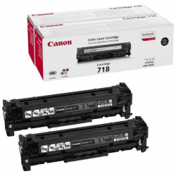 Картридж Canon 718BK (2662B005) двойная упаковка  для LBP7200/MF8330/8350 черный 2662B005