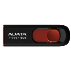 Флешка A Data 8Gb C008 (AC008 8G RKD) USB2 0 Black/Red AC008 RKD 