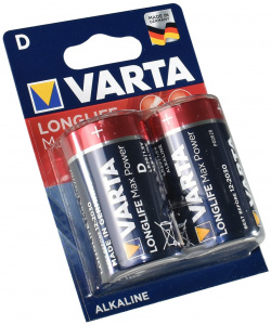 Батарейка Varta LONGLIFE MAX POWER LR20 D BL2 1 5V (4720101402) 4720101402 