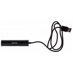 Хаб разветвитель USB 2 0 Buro BU HUB4 5R U2 4порт  черный