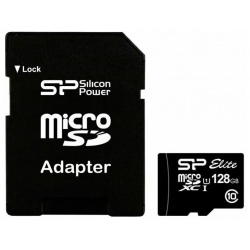 Карта памяти Silicon Power micro SDXC 128Gb Superior UHS I U3 V30 A2 + ADP (100/80 Mb/s) SP128GBSTXDA2V20SP 