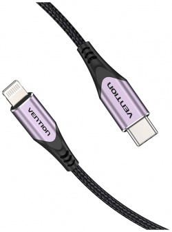 Кабель Vention USB 2 0 CM/Lightning 8M для iPad/iPhone  1м Фиолетовый (TACVF) TACVF