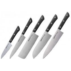 Набор из пяти ножей Samura Harakiri (11  23 45 85 95) корроз стойкая сталь ABS пластик SHR 0250B/K