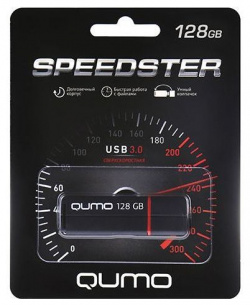 Флешка QUMO 128GB SPEEDSTER 3 0 BLACK  цвет корпуса черный (QM128GUD3 SP black) QM128GUD3