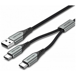Кабель Vention USB CM х 2/USB 2 0 AM  1м (CQOHF) CQOHF переходник с двумя