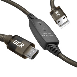 Кабель GreenConnect 10 0m USB 2 0  AM/microB черно прозрачный (GCR 53813) GCR 53813