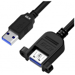 Кабель GreenConnect 3 0m USB 0  AM/AF черный (GCR 54570) GCR 54570