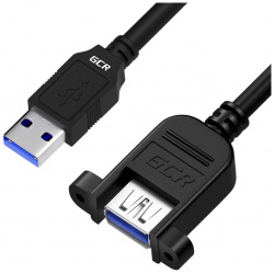 Кабель GreenConnect 1 0m USB 3 0  AM/AF черный (GCR 52918) GCR 52918