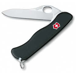 Нож Victorinox Sentinel One Hand belt clip  111 мм 5 функций с фиксатором лезвия черный 0 8416 M3