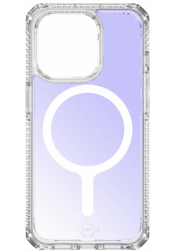 Чехол накладка ITSKINS HYBRID R IRIDESCENT MagSafe для iPhone 15 Pro  фиолетовый AP5X HMAUM BUPE