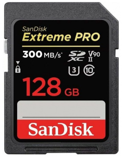 Карта памяти SanDisk 128Gb Extreme Pro SDXC UHS II U3 (300/260 MB/s) SDSDXDK 128G GN4IN 
