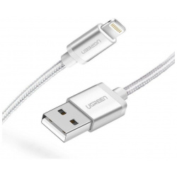 Кабель UGREEN US199 (60162) Lightning to USB A 2 0 Cable  1 5 м серебристый