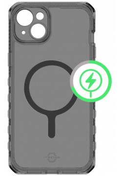 Чехол накладка ITSKINS SUPREME R CLEAR MagSafe для iPhone 15  графит/прозрачный AP5N MGCLR GRPR