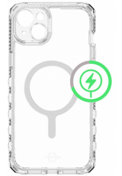 Чехол накладка ITSKINS SUPREME R CLEAR MagSafe для iPhone 15  белый/прозрачный AP5N MGCLR TRPR