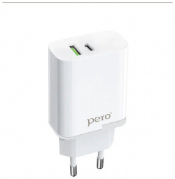 Сетевое зарядное устройство PERO TC18 USB C +  PD 35W белый