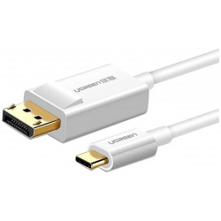 Кабель UGREEN USB Type C to DP Cable  1 5 м белый (40420) 40420 Адаптер