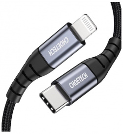 Кабель Choetech USB C  Lightning 2 м нейлоновая оплетка (IP0041) IP0041 BK