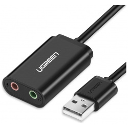Адаптер UGREEN USB C  AUX Jack 3 5 мм (f) цвет черный (30724) 30724