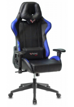 Компьютерное кресло Бюрократ VIKING 5 AERO BLUE черный/синий искусственная кожа 