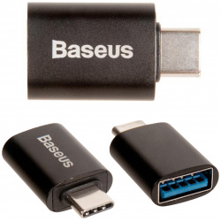 Кабель Baseus Ingenuity Series Mini OTG Adaptor Type C  USB A 3 1 Black ZJJQ000001 / 6932172605643