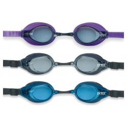 Очки для плавания PRO Racing  силикон незапотевающие UV защита 3 цвета от 8 лет 55691 Intex
