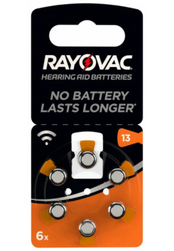 Батарейка RAYOVAC ACOUSTIC Type 13 блистер 6шт  04606945416