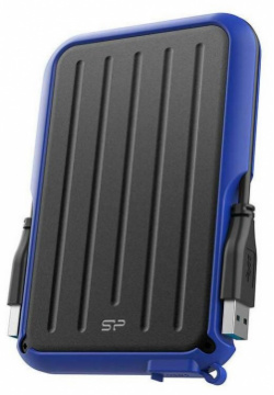 Внешний HDD Silicon Power External 2 0Tb (SP020TBPHD66SS3B) черно синий SP020TBPHD66SS3B 