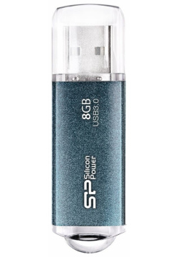 Флешка Silicon Power 8Gb Marvel M01 SP008GBUF3M01V1B USB3 0 Blue Алюминиевый