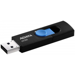 Флешка A DATA 32GB (AUV320 32G RBKBL) UV320  USB 3 2 черный/голубой AUV320 RBKBL