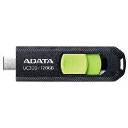 Флешка A DATA 128GB (ACHO UC300 128G RBK/GN)  USB 3 2/TypeC черный/зеленый ACHO RBK/GN