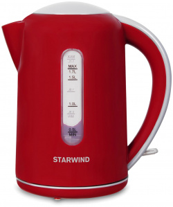 Чайник электрический Starwind SKG1021 1 7л  2200Вт красный и серый