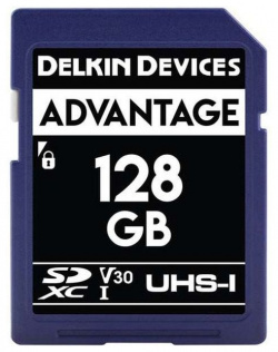 Карта памяти SD Delkin 128GB Advantage UHS I SDXC DDSDW633128G 