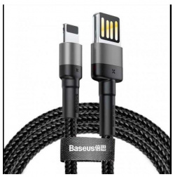 Кабель Baseus Cafule Cable USB  Lightning 2 4A 1m Grey Black CALKLF GG1