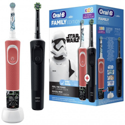 Комплект электрических зубных щеток Braun Toothbrush D103 Black + D100 Star Wars Oral B 