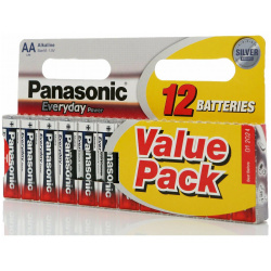 Батарейки Panasonic LR6REE/12BW AA щелочные Everyday Power multi pack в блистере 12шт (Батарейки  LR6REE/12HH) LR6REE/12HH