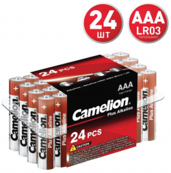 Батарейки AAA  Camelion Alkaline Plus LR03 PB24 (24 штуки)