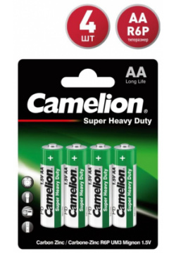 Батарейки AA  Camelion R6 R6P BP4G (4 штуки)