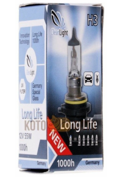 Лампа Clearlight H3 12V 55W LongLife MLH3LL Галогеновая