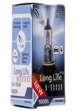 Лампа Clearlight H1 12V 55W  LongLife MLH1LL