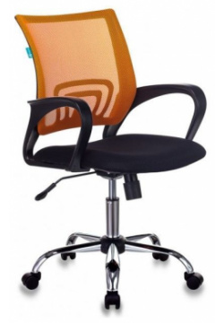 Кресло Бюрократ CH 695N/SL/OR/BLACK спинка сетка оранжевый TW 38 3 сиденье черный 11 крестовина хром 