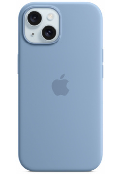 Чехол оригинальный Apple для Iphone 15 Silicone Case  Winter Blue MT0Y3