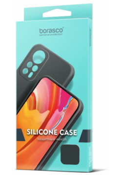 Чехол BoraSCO Silicone Case матовый для Xiaomi Redmi Note 12 (4G) черный 71380 