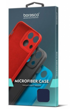 Чехол BoraSCO Microfiber Case для Samsung Galaxy A55 синий 72902 Защищает