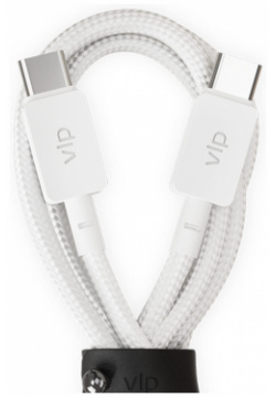 Дата кабель VLP Nylon Cable USB C  100W 2м белый