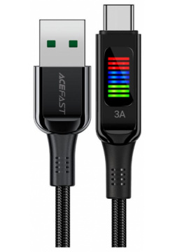 Кабель ACEFAST C7 04 USB A to C zinc alloy charging черный AF BK 