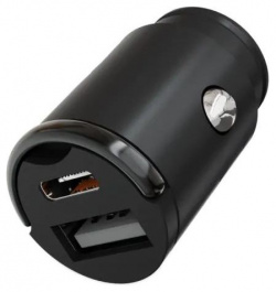 Автомобильное зарядное устройство VLP С Power 38W USB C+USB A  PD QC черный